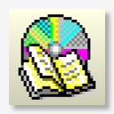 Phil Salvador's Twitter avatar: a pixel art CD-ROM and open book.
