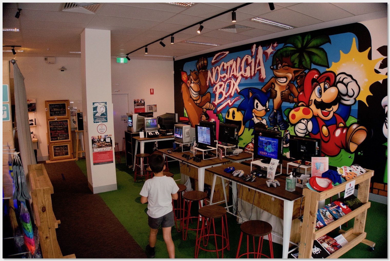 A photo of the Nostalgia Box's (now-former-) free play area.