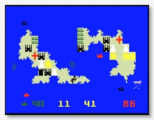 A screenshot of 1982 Intellivision game Utopia