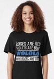 A person wearing a wololo t-shirt