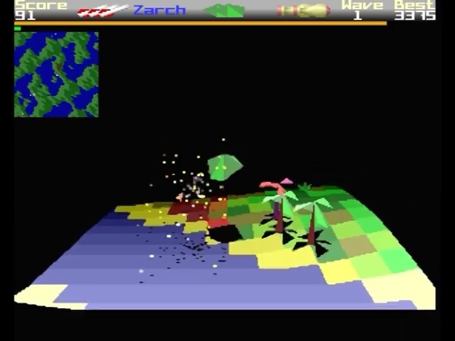 Screenshot of Zarch for the Acorn Archimedes
